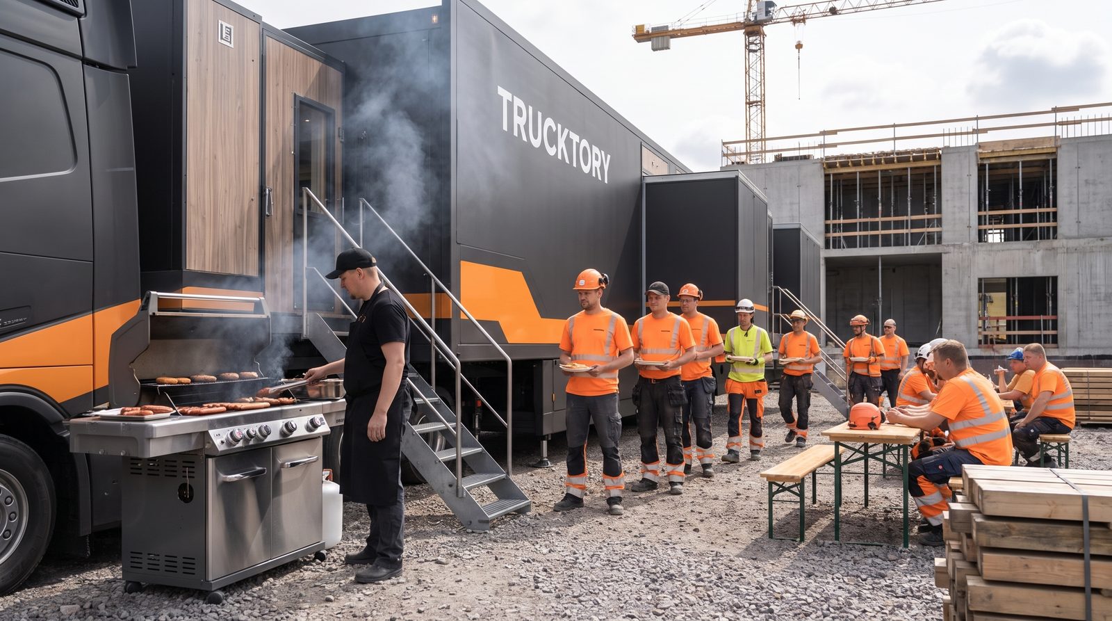 Grillipäivä Trucktory-rekan vieressä
